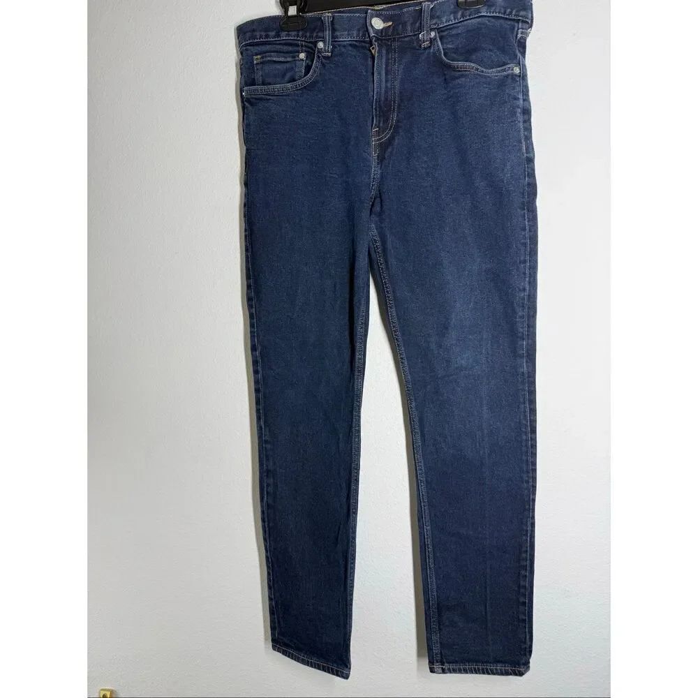 H&M Men’s Slim Fit Dark Blue Jeans Size 34 X 28